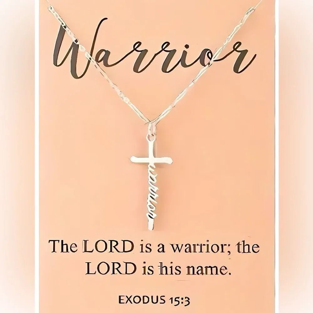 NWT GORGEOUSLY DELICATE STAINLESS STEEL WARRIOR NECKLACE FALL INTO WINTER
